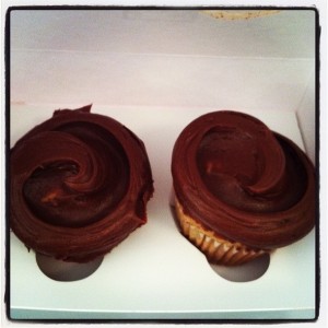 Chocolate cupcakes en Magnolia Bakery