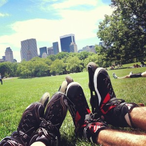 Patinando en Central Park