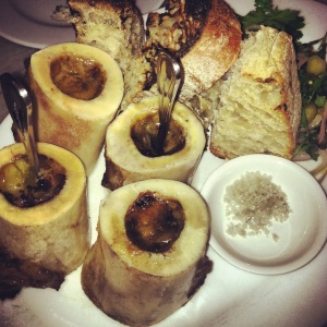 Roasted Marrow Bones with Parsley Salad and Grey Salt @Prune