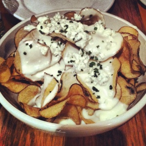 Hot Potato Chips with Blue Cheese Fondue @The Smith